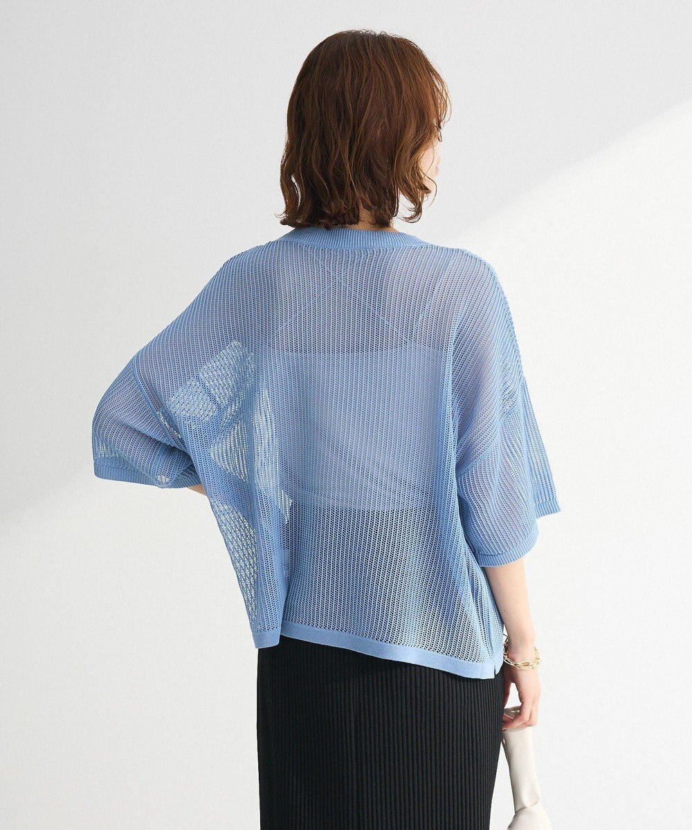 Green Parks テープロゴ透かしニットプルオーバーⅡ 