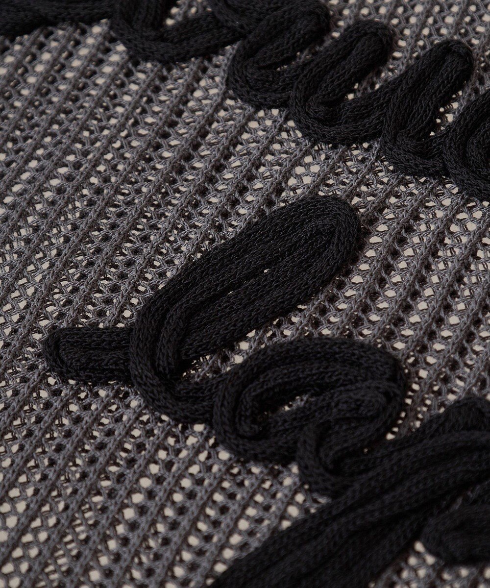 Green Parks テープロゴ透かしニットプルオーバーⅡ 