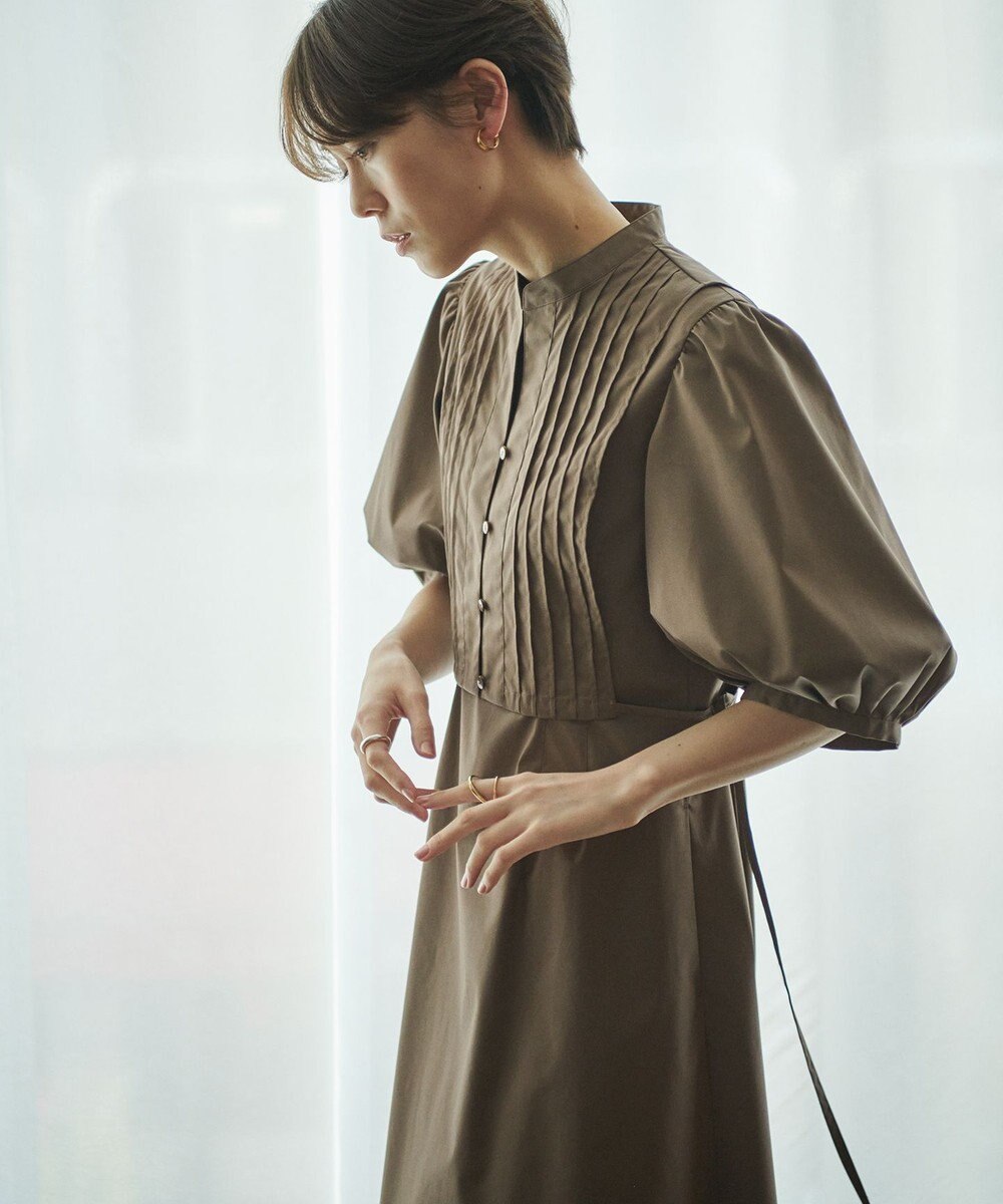 #Newans 【洗える】ピンタックベストコンビワンピース 