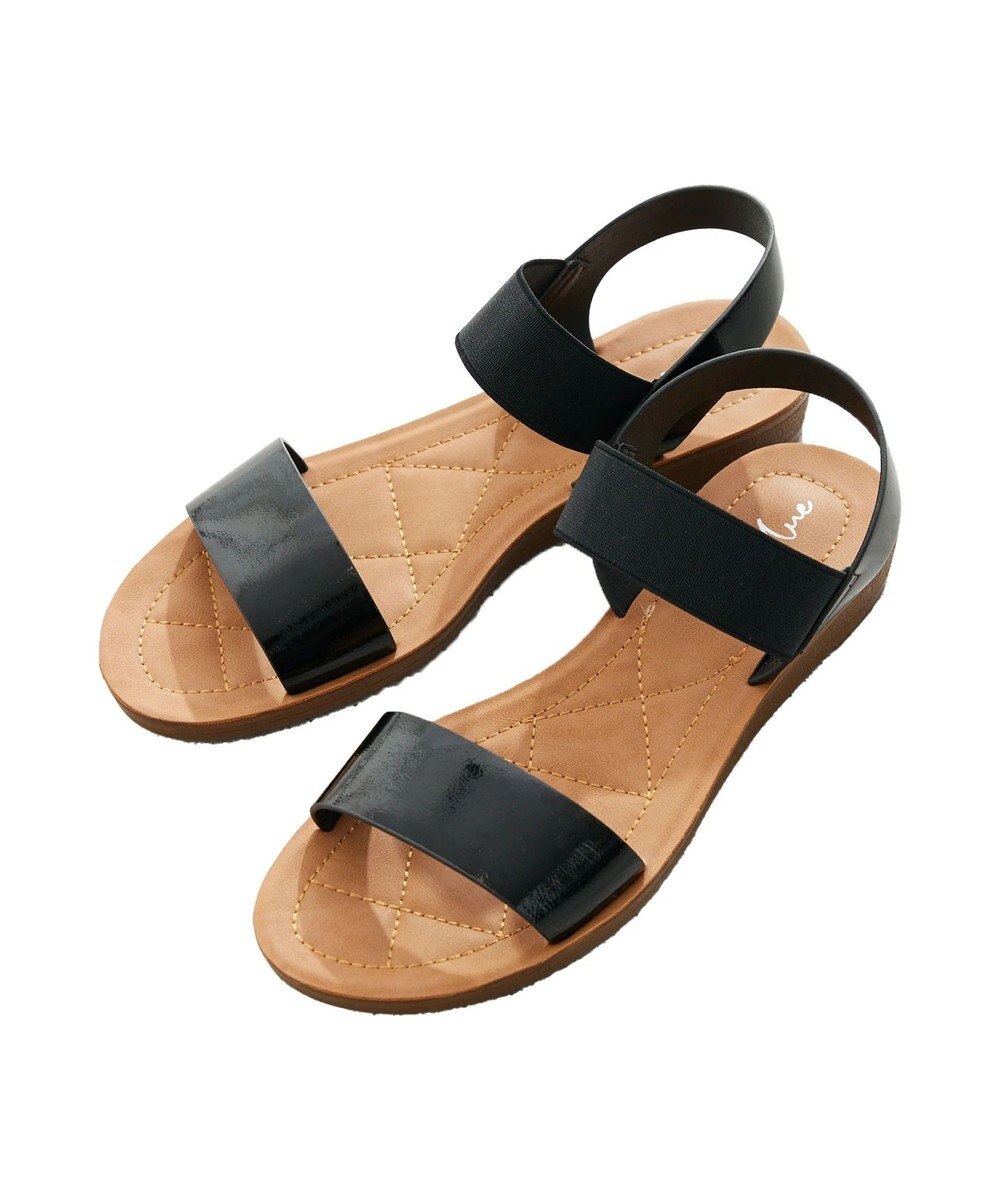 Green Parks ・ｒｉｃｈ　ｂｌｕｅ　ゴムストラップサンダル 