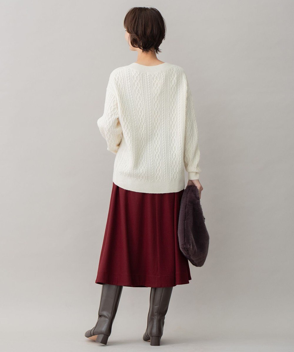 自由区 アランパターン Vネックニット 