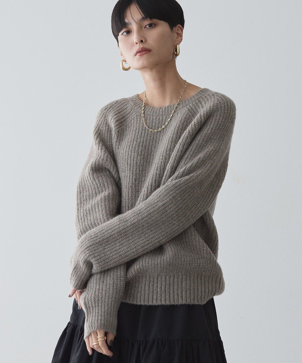 AMERICAN HOLIC Ｍｉｘヤーンラグランニットプルオーバー 