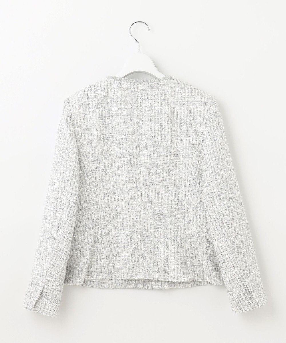 J.PRESS LADIES ファンシーツイード ノーカラー ジャケット 