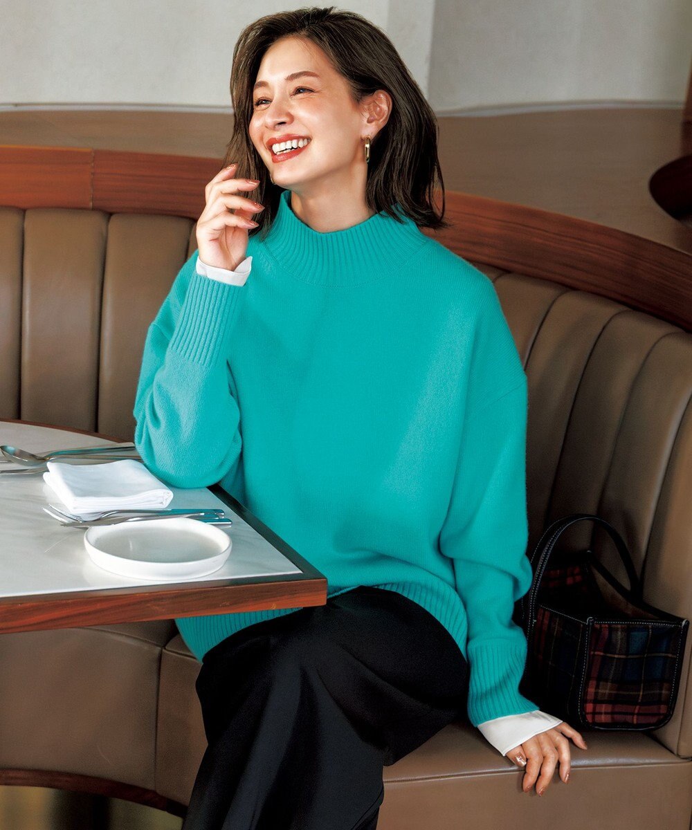 UNFILO サテン レイヤードブラウス 