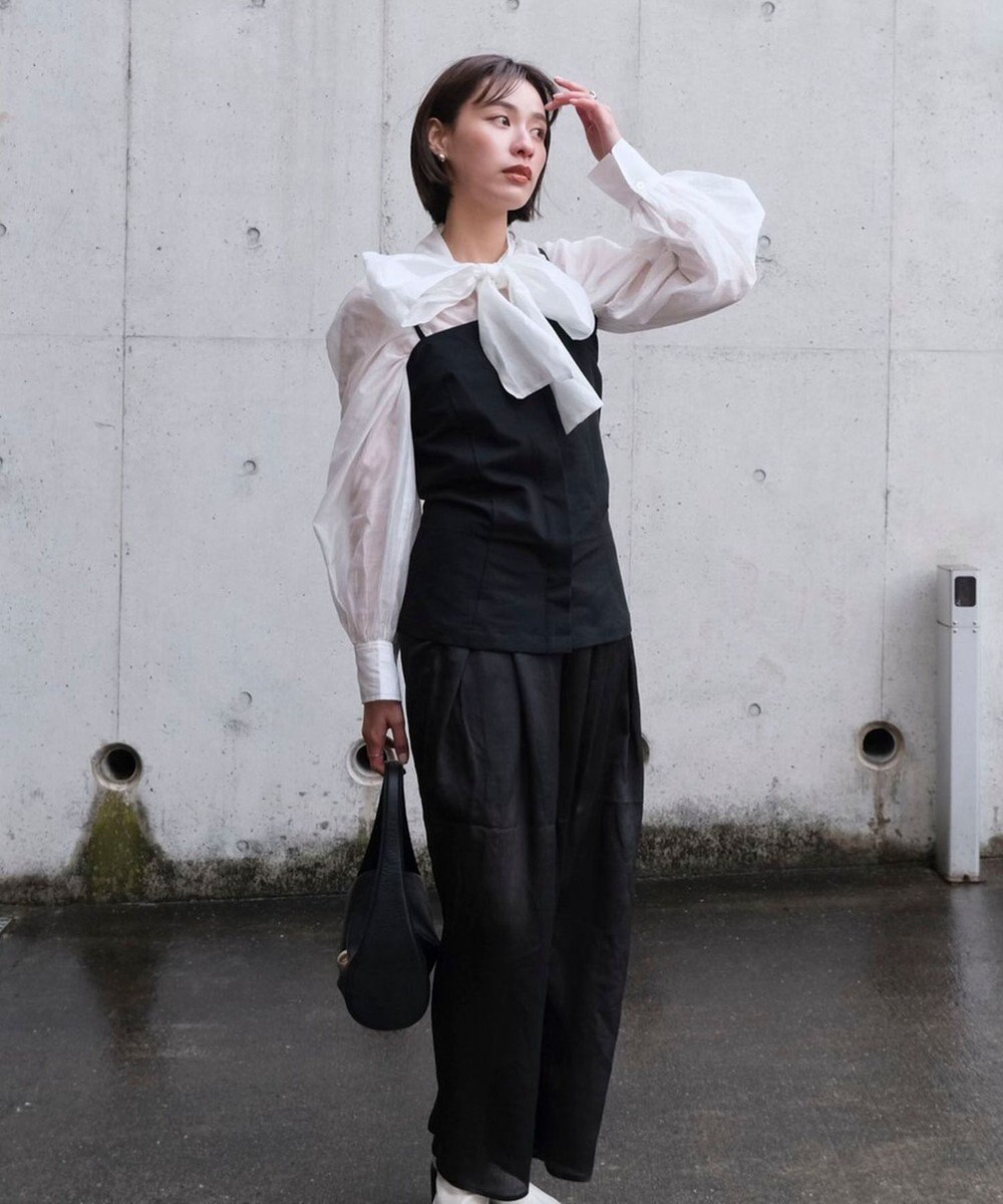 Green Parks AnriettMusee シアーボウタイブラウス 