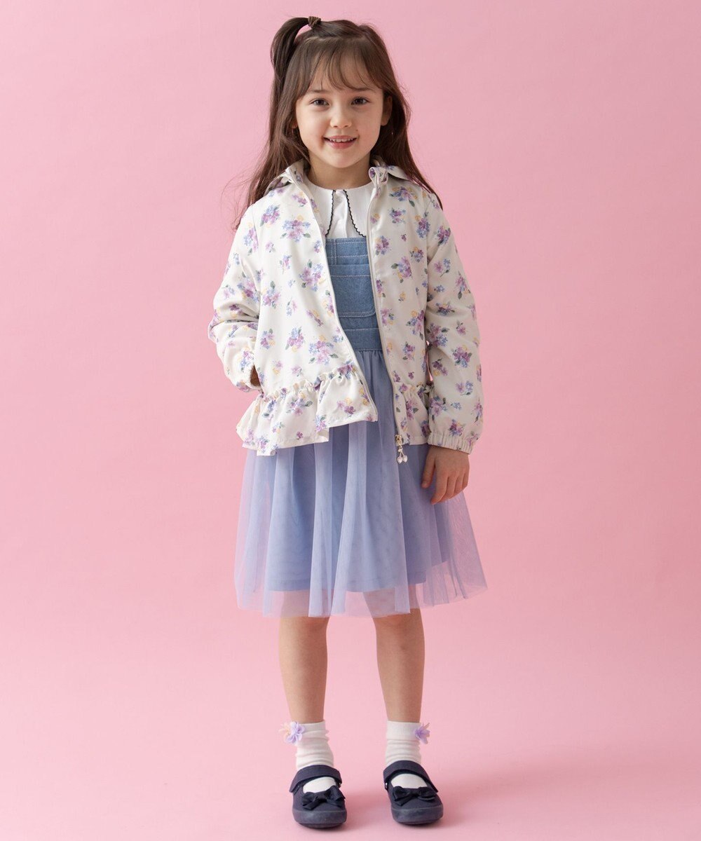 ANY KIDS チュール付き ジャンパースカート 