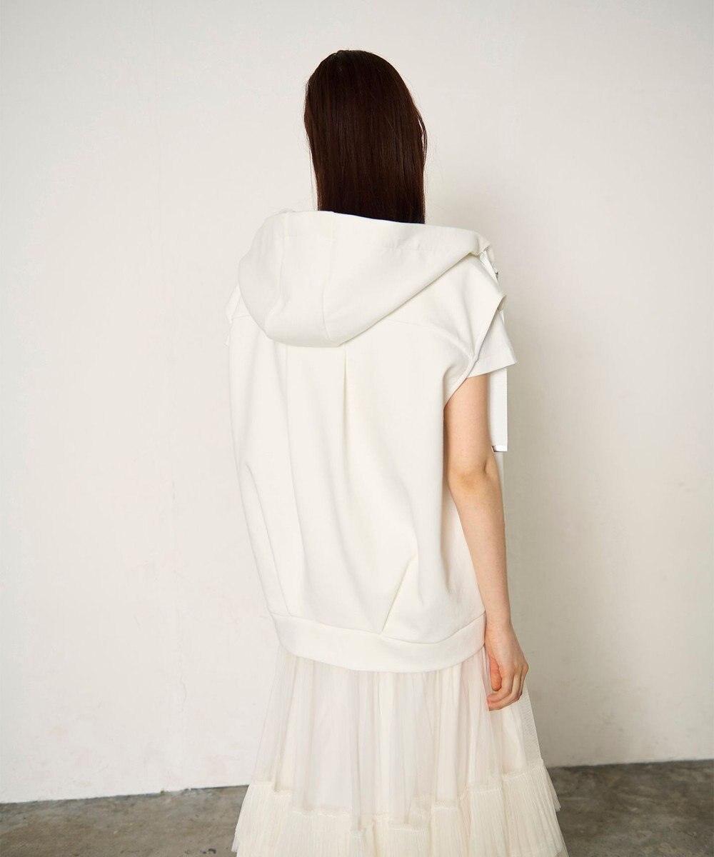 GRACE CONTINENTAL フードノースリーブ トップ 