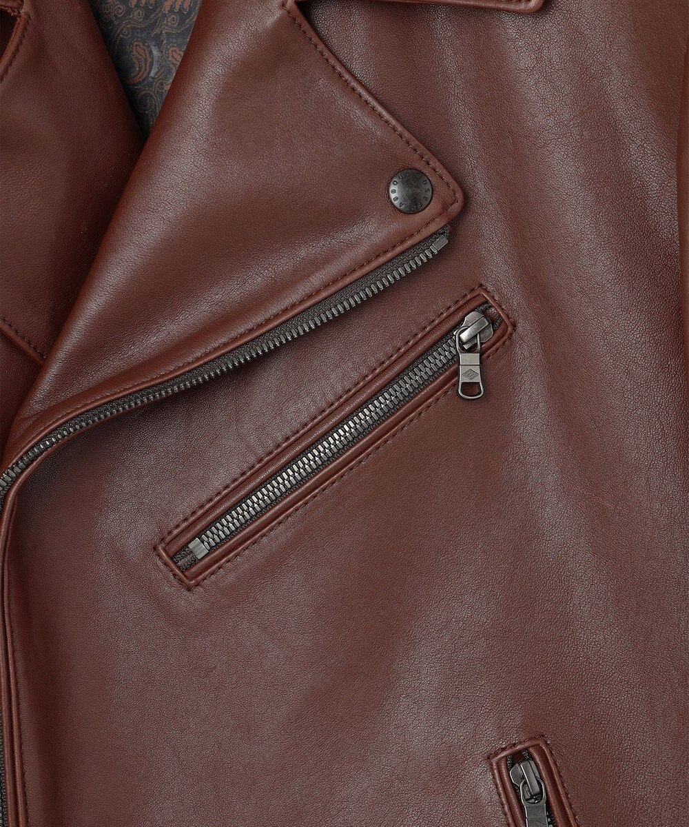 JOSEPH ABBOUD 【長く育てたいサスティナブルなレザー】ラムレザー ブルゾン 