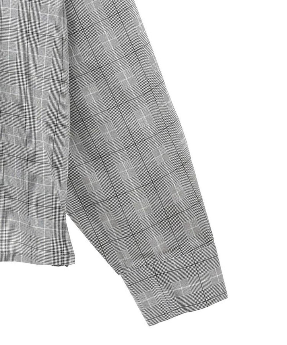 Green Parks サイドドロストショート丈シャツ（チェック） 