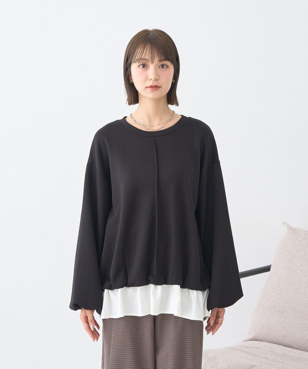 earth music&ecology フリルヘムドッキングプルオーバー 