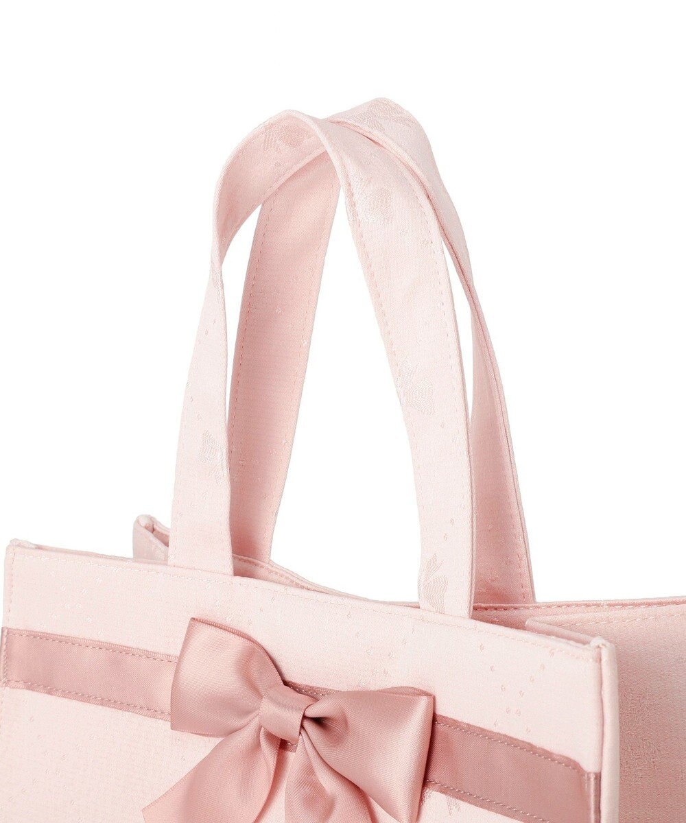 Maison de FLEUR リボンジャカードスクエアトートバッグ 