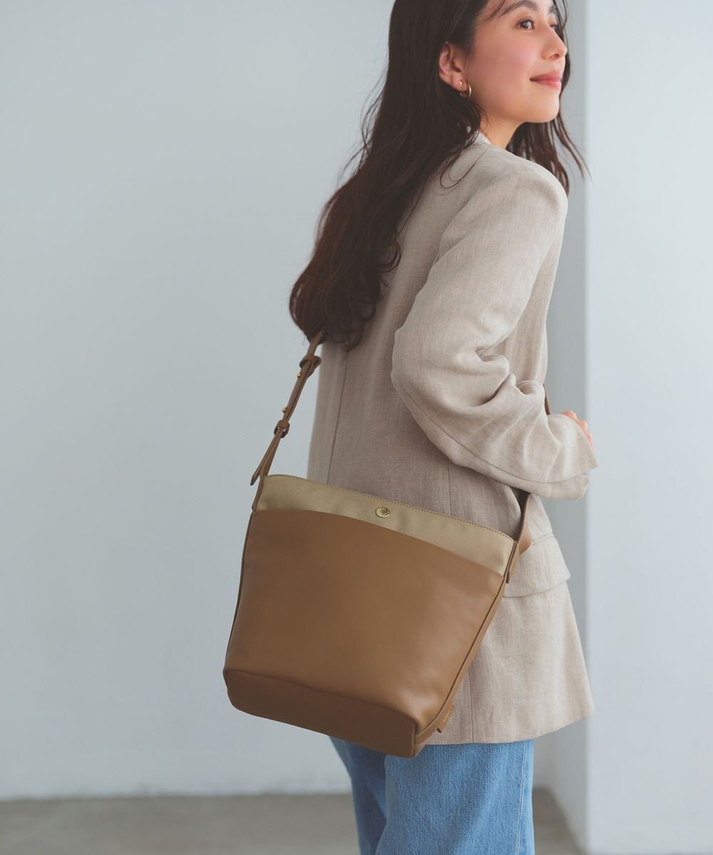 TOPKAPI 【Breath TOPKAPI】LINEA リネア レザーコンビ バケット ショルダーバッグ 