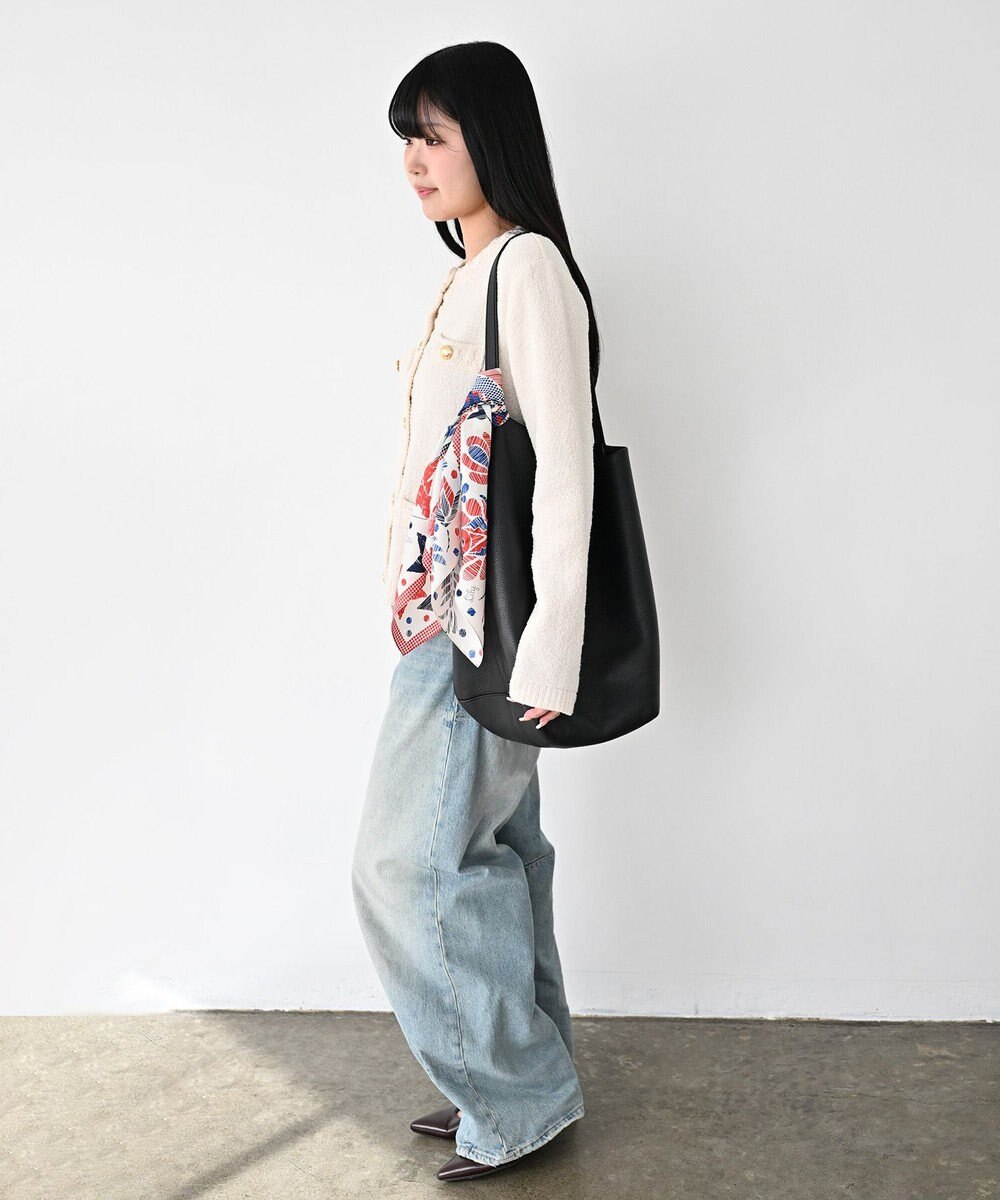 Marca 【the PORT by marca】EMBROIDERY 小判 シルクツイル スカーフ 