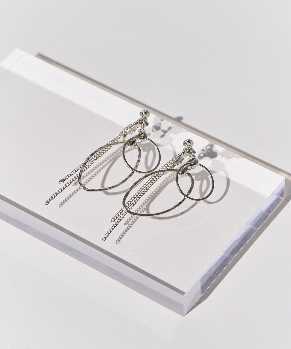 AMERICAN HOLIC ダブルリングチェーンイヤリング 