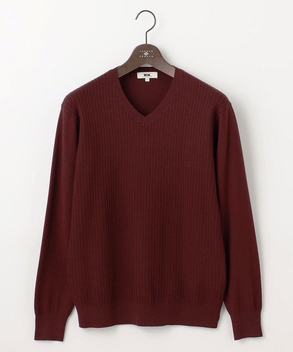 JOSEPH ABBOUD 【洗える/チクチクしない/3シーズン対応】SNOWY Vネック  ニット 