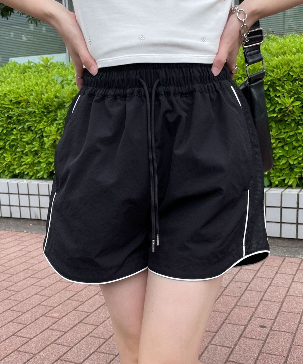 WEGO 【ウエストゴム】パイピングラインショートパンツ 