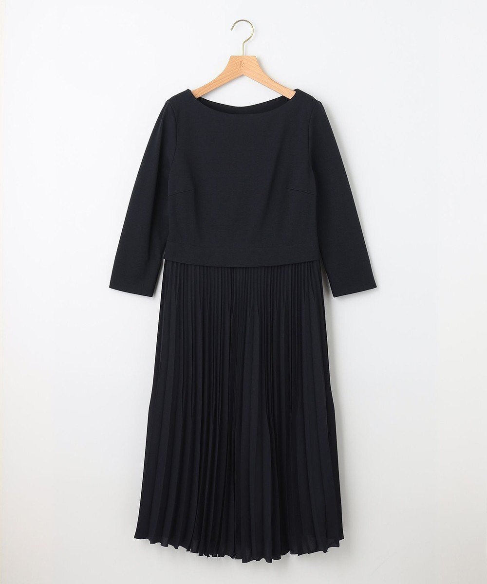 組曲 L 【KUMIKYOKU NAVY】ジャージーコンビプリーツ ワンピース 