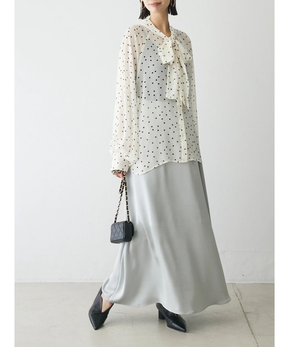 Green Parks AnriettMusee シアーボウタイブラウス 