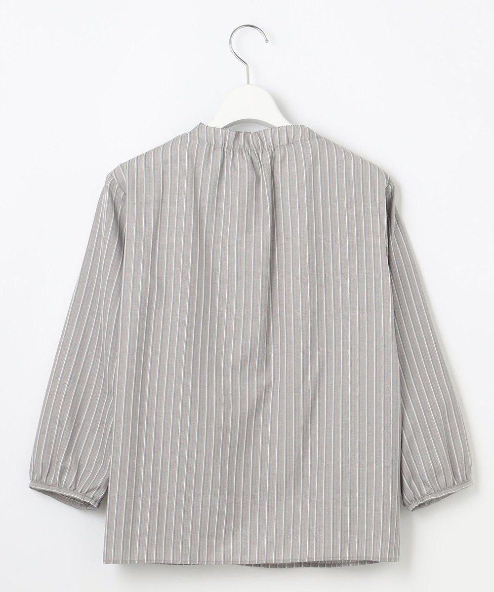 J.PRESS LADIES L プロビスストライプチェック フリルネック カットソー 