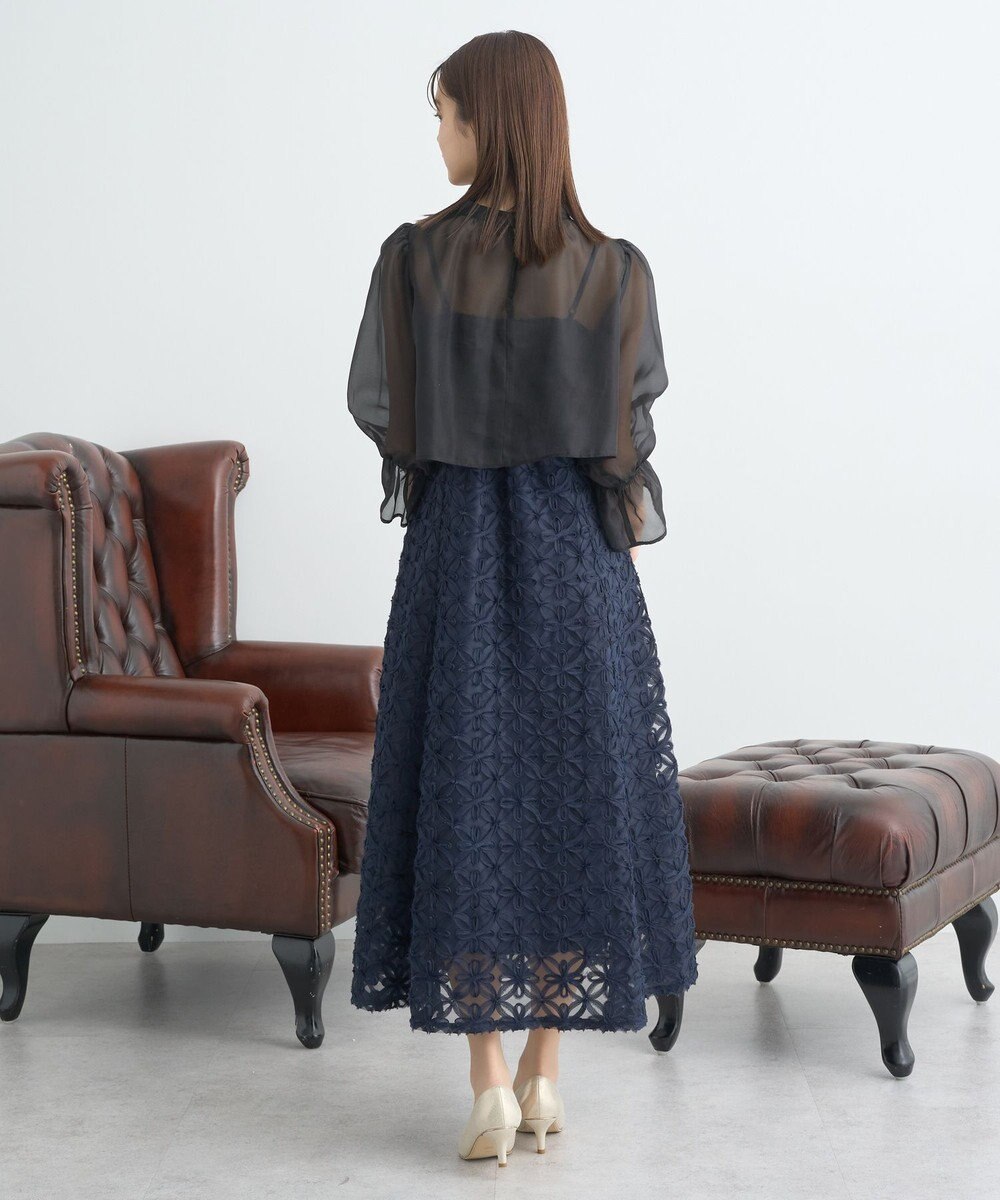 earth music&ecology SET2点シアーブラウス＋3Dレースワンピース 