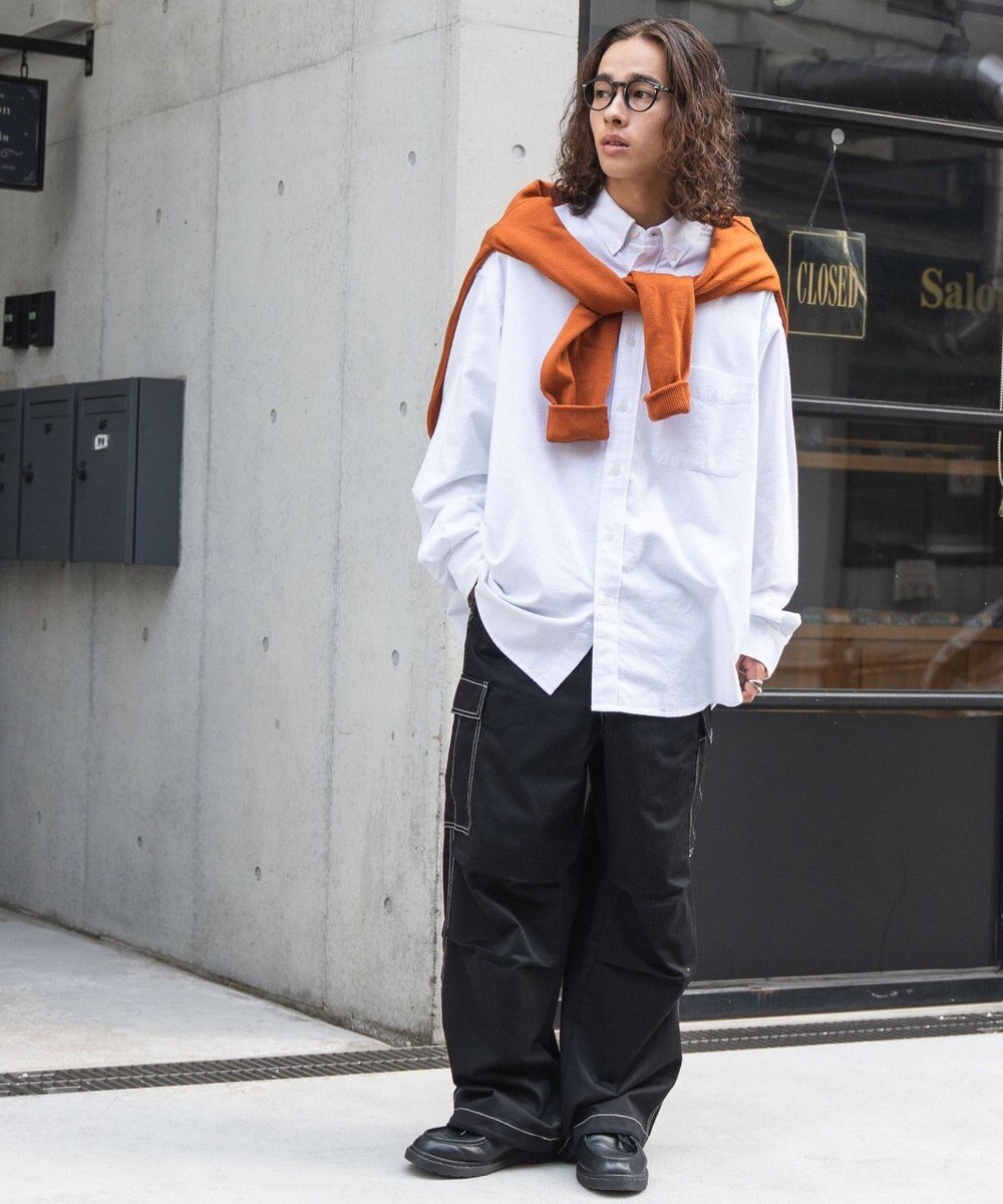 WEGO 【ユニセックス着用ITEM/SMLサイズ展開】ワイドカーゴパンツ 