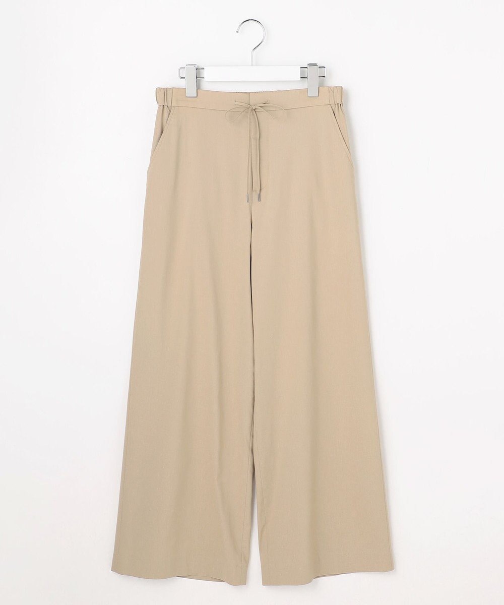 J.PRESS LADIES L 【WEB限定・人気素材・セットアップ対応】セルロースリネンストレッチ ワイドストレート パンツ 