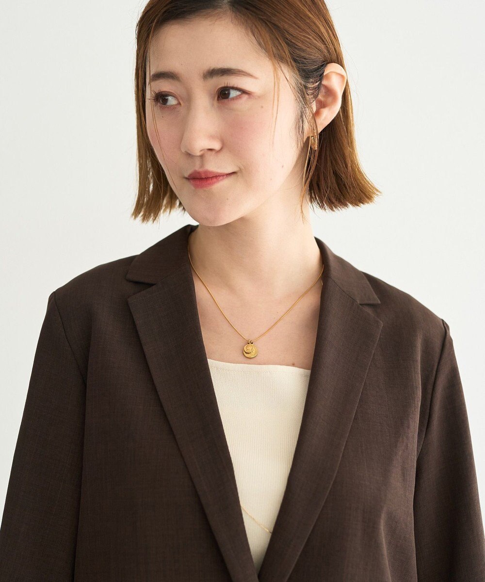 YECCA VECCA マシンウォッシャブルリネンライクジャケット 