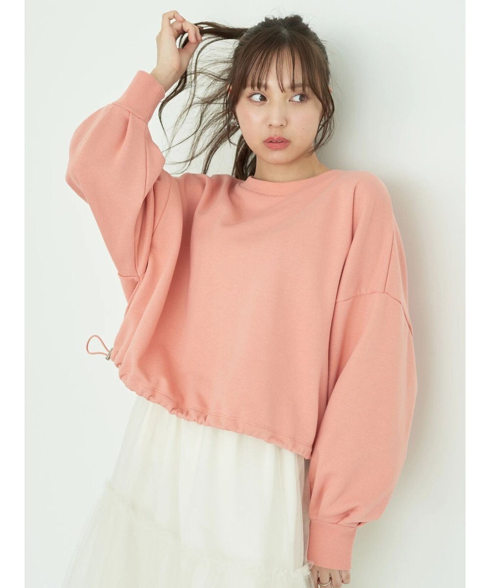 earth music&ecology 裏毛ドロストプルオーバー 