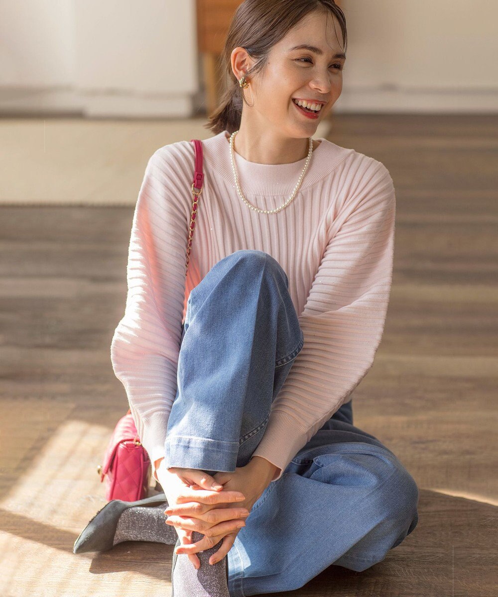 組曲 ワイドストレートデニム パンツ 