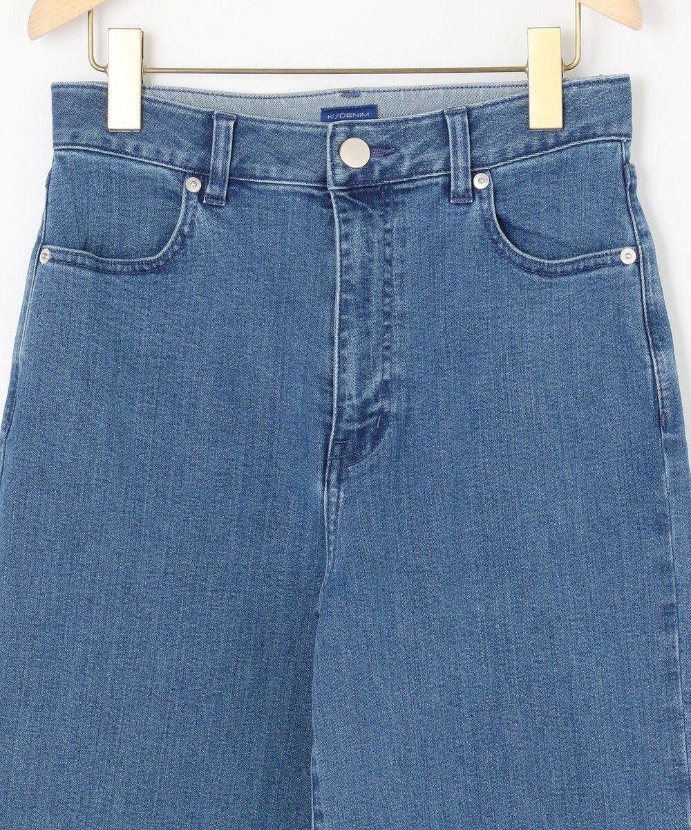 組曲 L ライトデニム セミワイドパンツ 