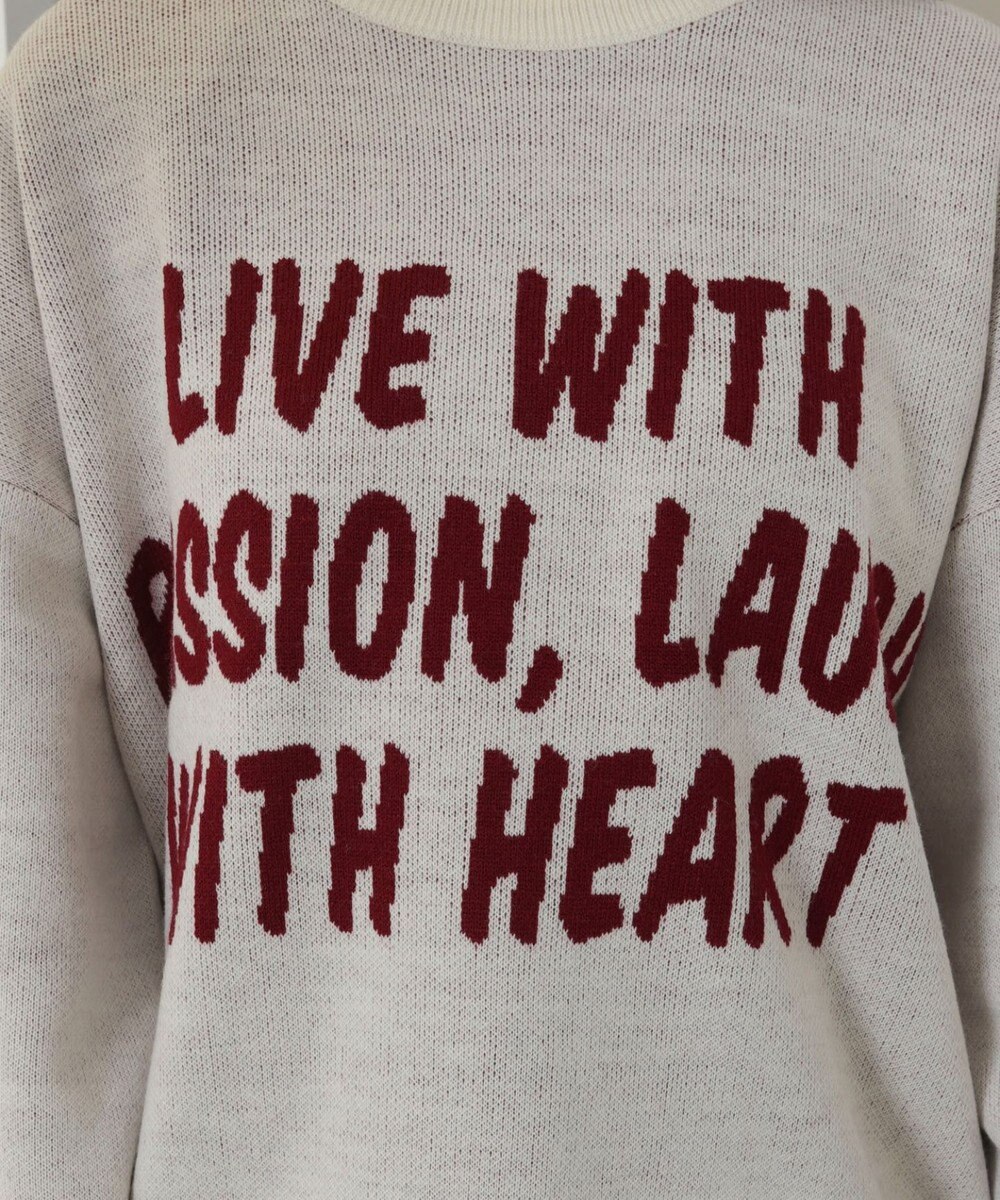 WEGO レタリングニットプルオーバー 