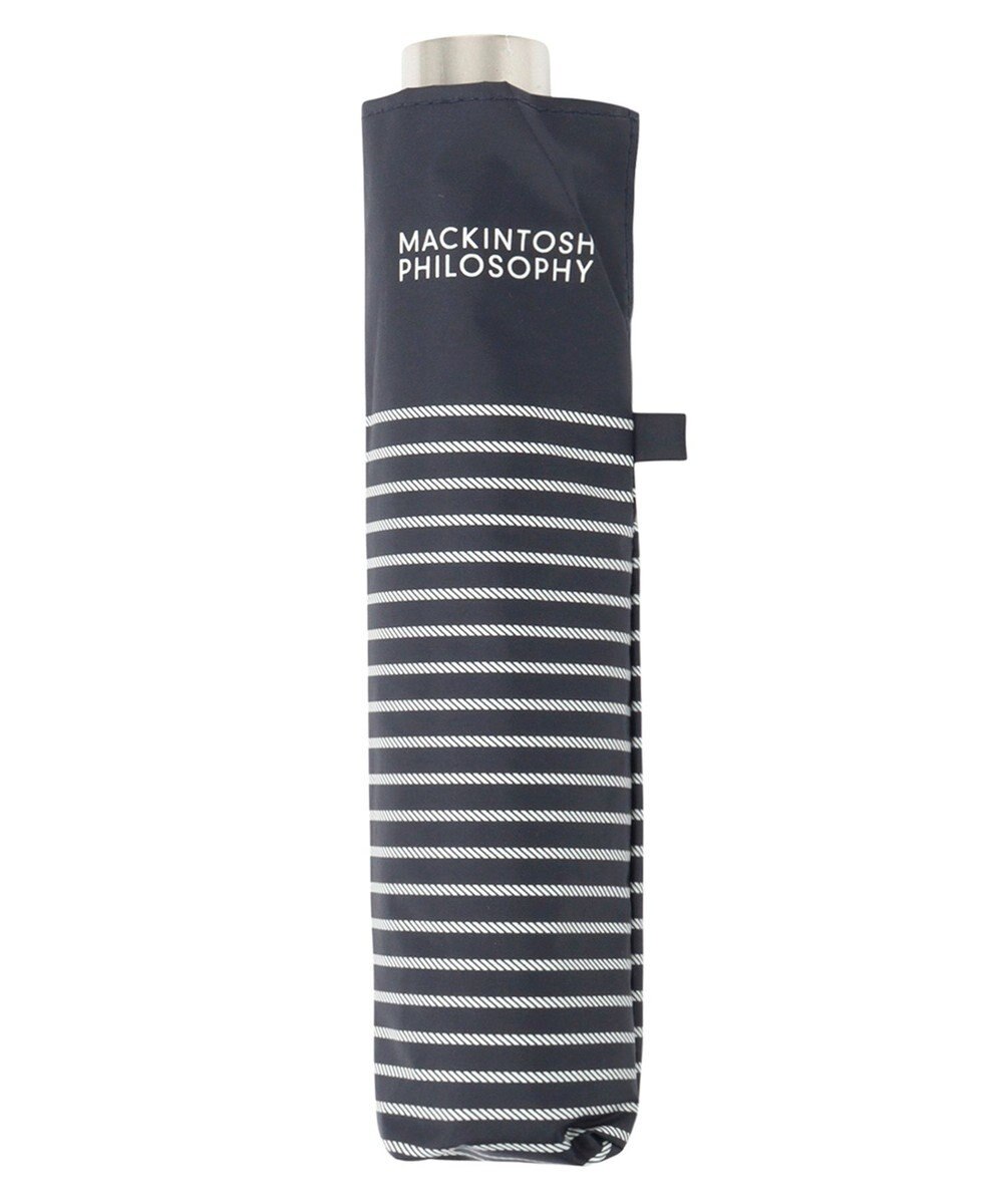 MOONBAT 【フワクール生地使用/軽量】MACKINTOSH PHILOSOPHY 遮光 晴雨兼用 折りたたみ日傘 ボーダー 