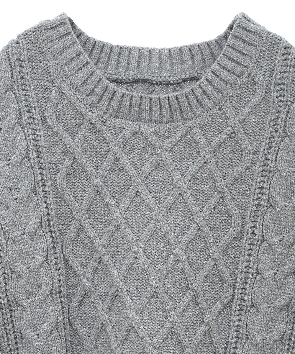 CRAFT STANDARD BOUTIQUE 洗える/2WAYケーブルニットリボンベスト 