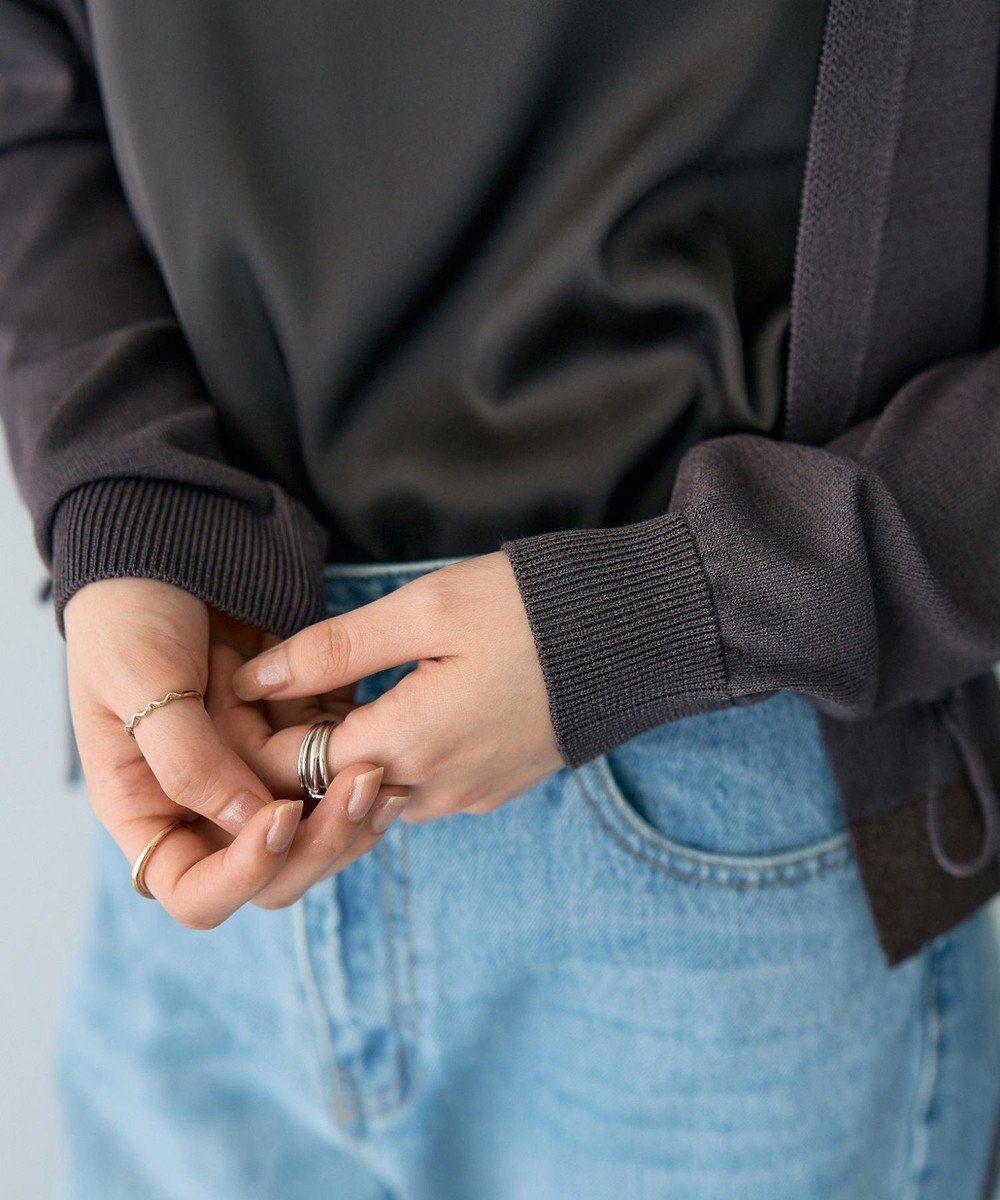 YECCA VECCA ドロストデザインカーディガン 