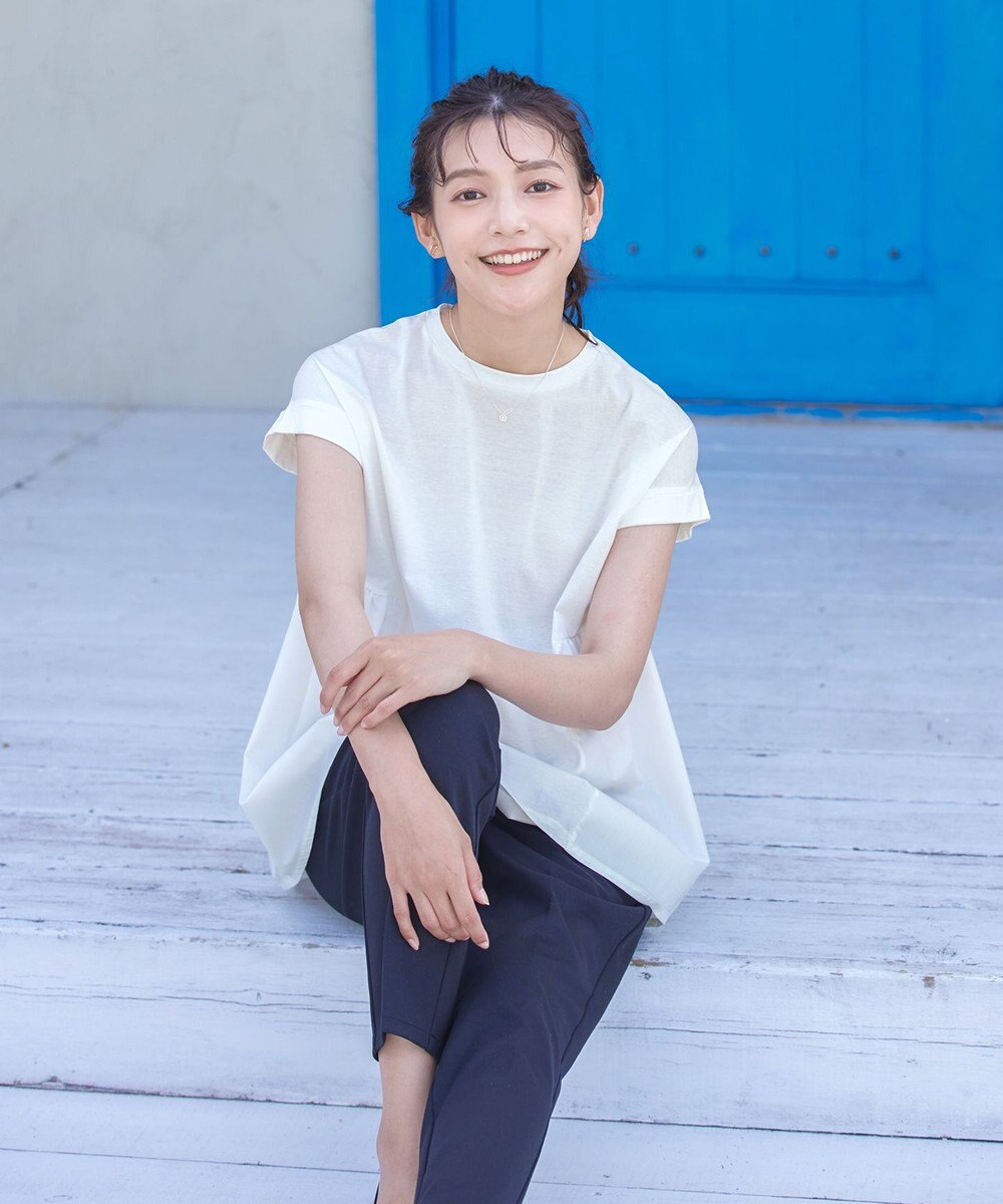 Tiaclasse 【洗える】バイオシルケット裾フリルプルオーバー 