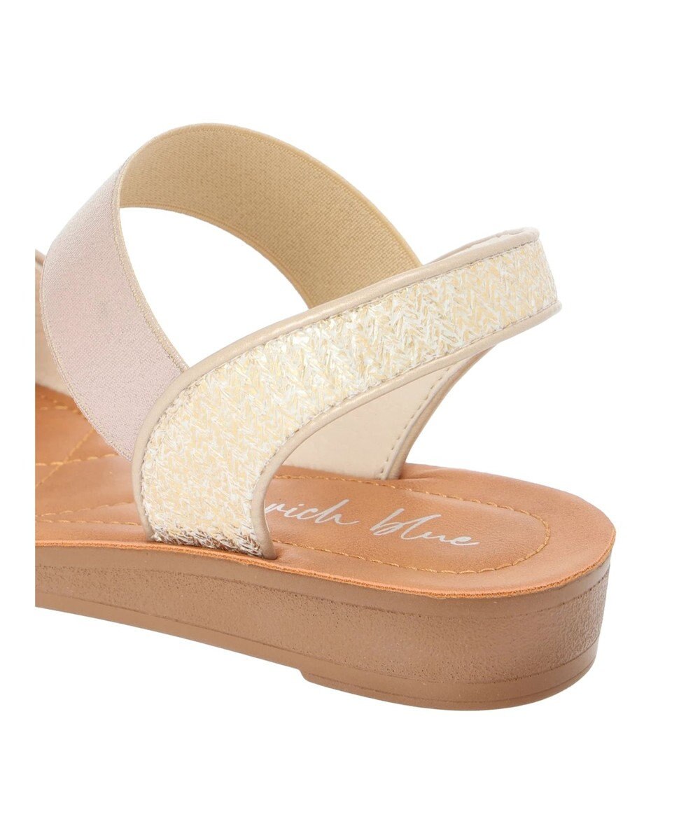 Green Parks ・ｒｉｃｈ　ｂｌｕｅ　雑材フラットサンダル 