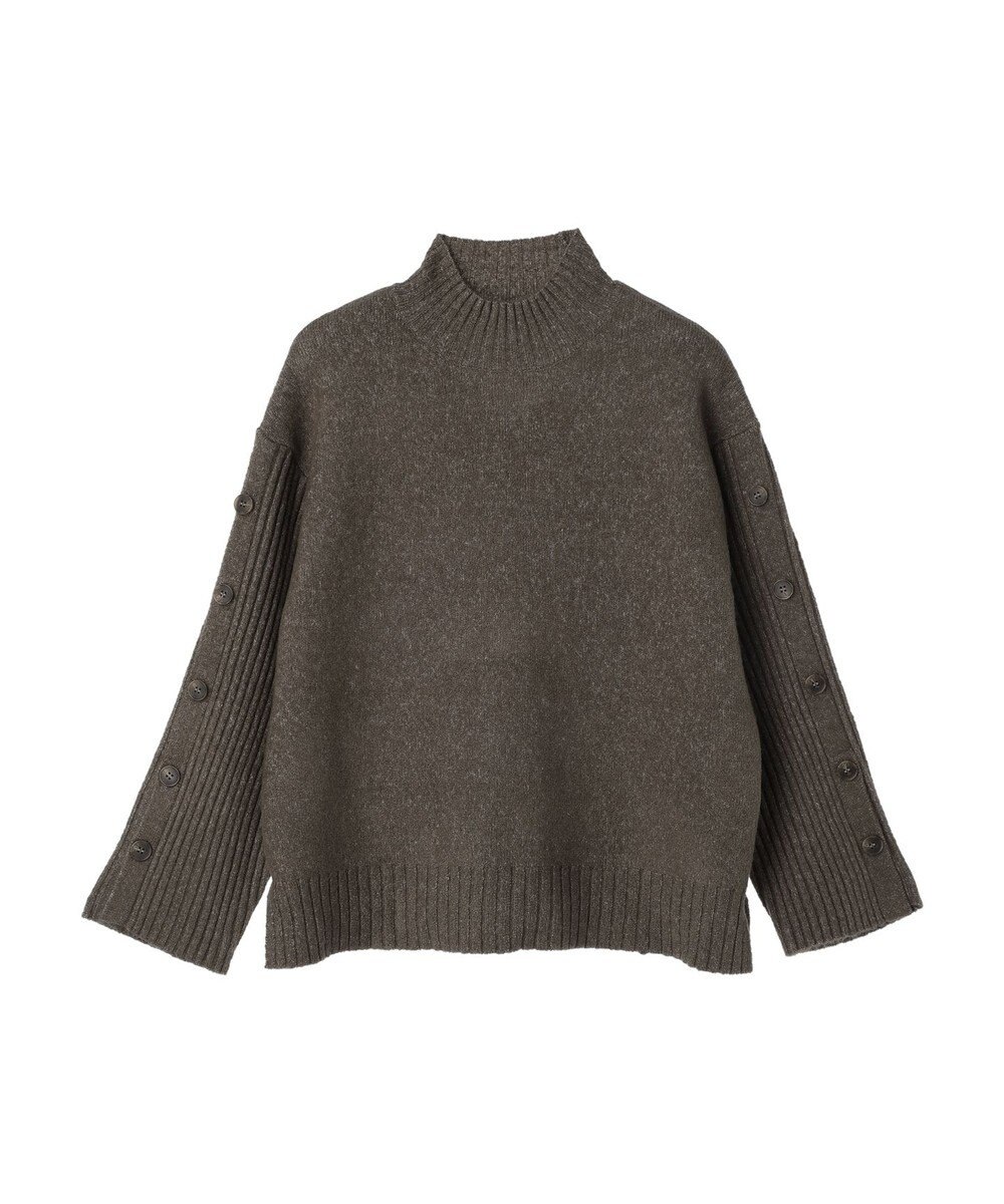 earth music&ecology 袖ボタンニットプルオーバー 