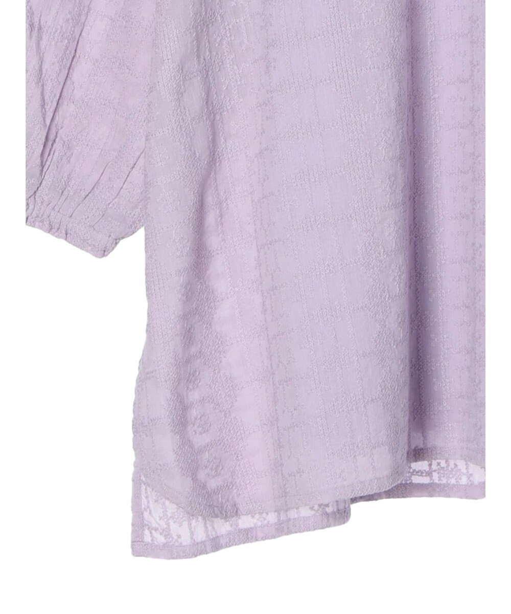 Green Parks インド綿 SET２点 刺繍７分丈ブラウス＋タンクトップ 