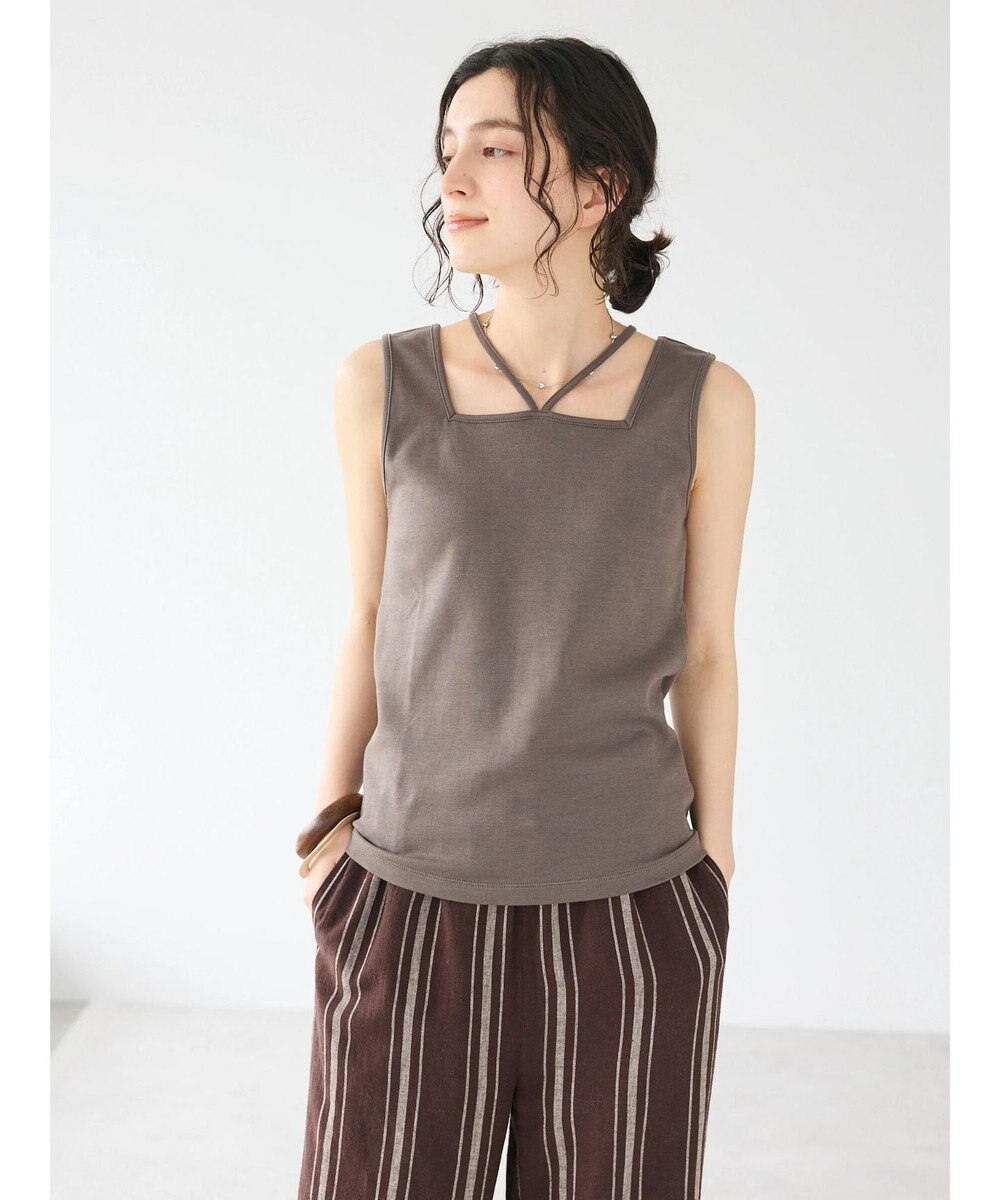 CRAFT STANDARD BOUTIQUE 前後2WAYスクエアデザインタンクトップ 