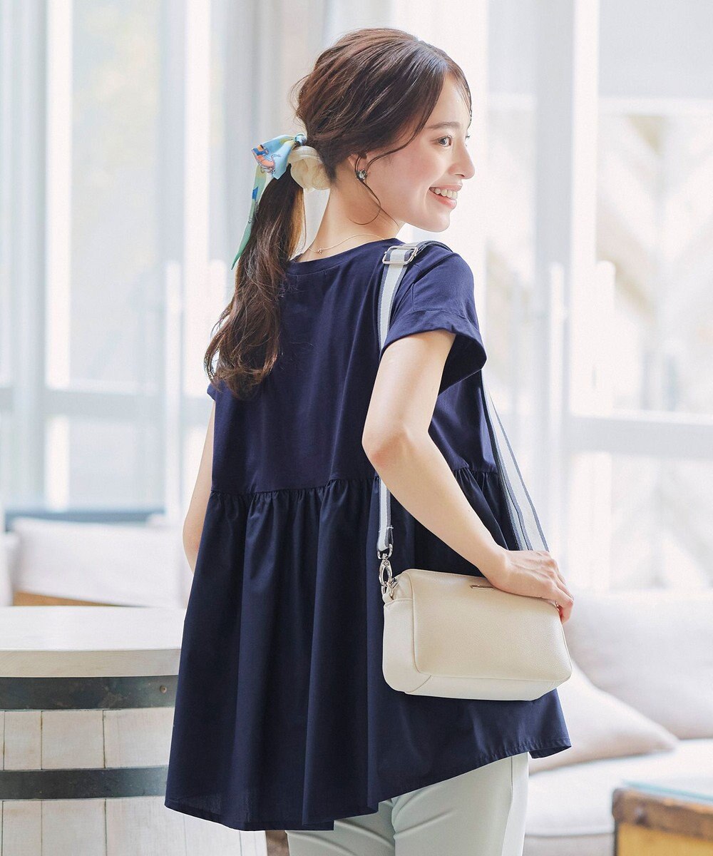 Tiaclasse 【洗える】バイオシルケット裾フリルプルオーバー 