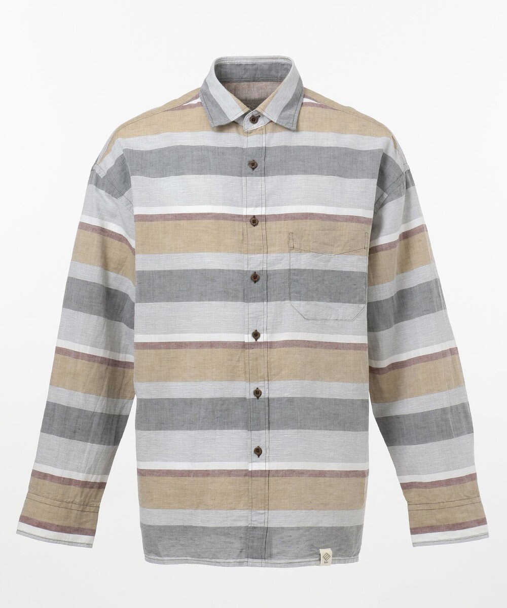 JOSEPH ABBOUD MOUNTAIN 【SPACE】OGビッグボーダー シャツ 