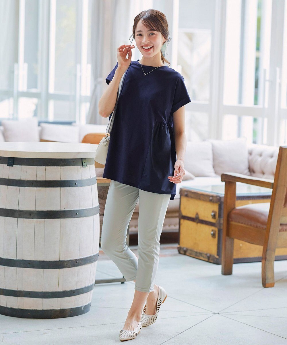 Tiaclasse 【洗える】バイオシルケット裾フリルプルオーバー 