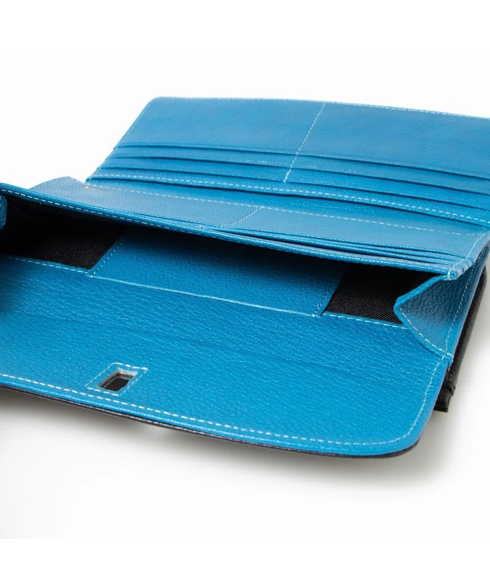 UNBILLION perche カラーコンビレザーかぶせ外がま口長財布 