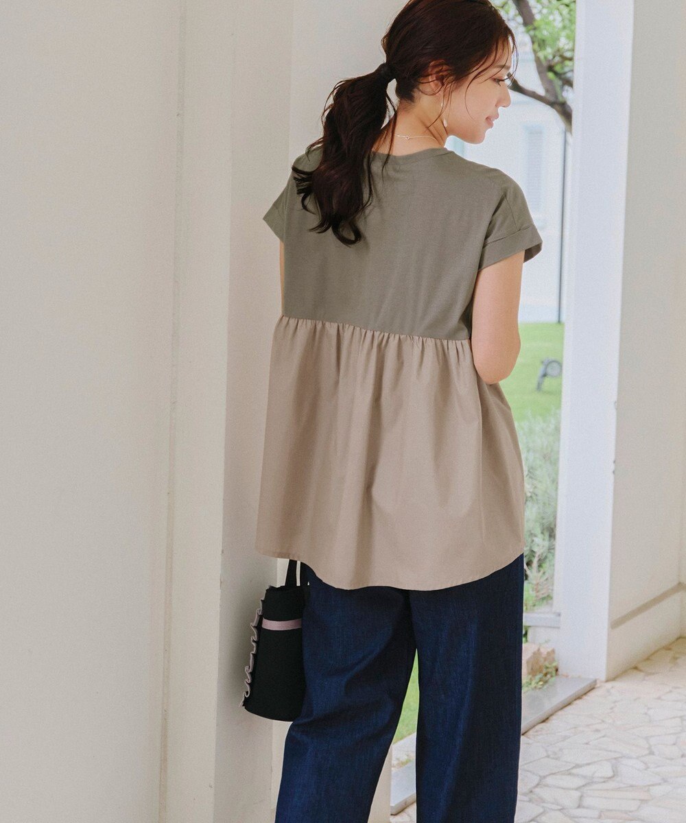 Tiaclasse 【洗える】バイオシルケット裾フリルプルオーバー 