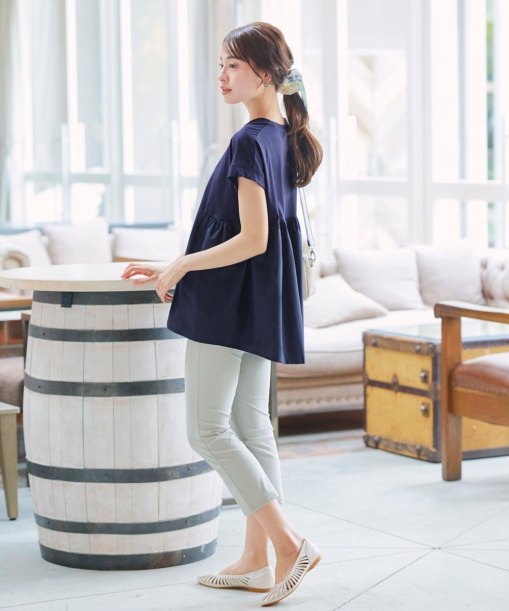 Tiaclasse 【洗える】バイオシルケット裾フリルプルオーバー 