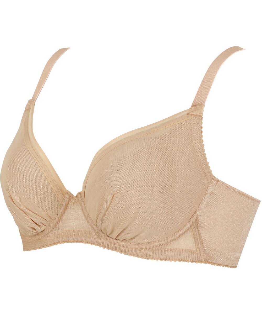 WACOAL 【小さく見せるブラ】 シンプル ブラジャー 着やせ効果 コンパクトにメイク バストの突出をおさえる 背中の段差を軽減 大きいサイズ レディース BRB452 /ワコール 