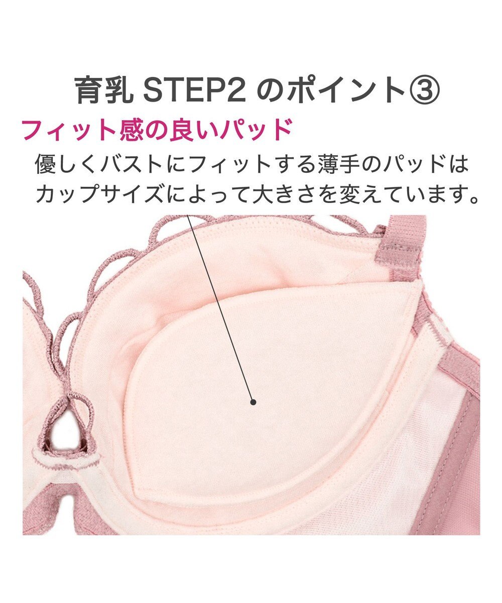 BRADELIS New York 【BRADELIS New York / 育乳補整ブラ・STEP2 寄せる】ナオミステップ2ブラ24S1 脇高設計でしっかり寄せ上げ 