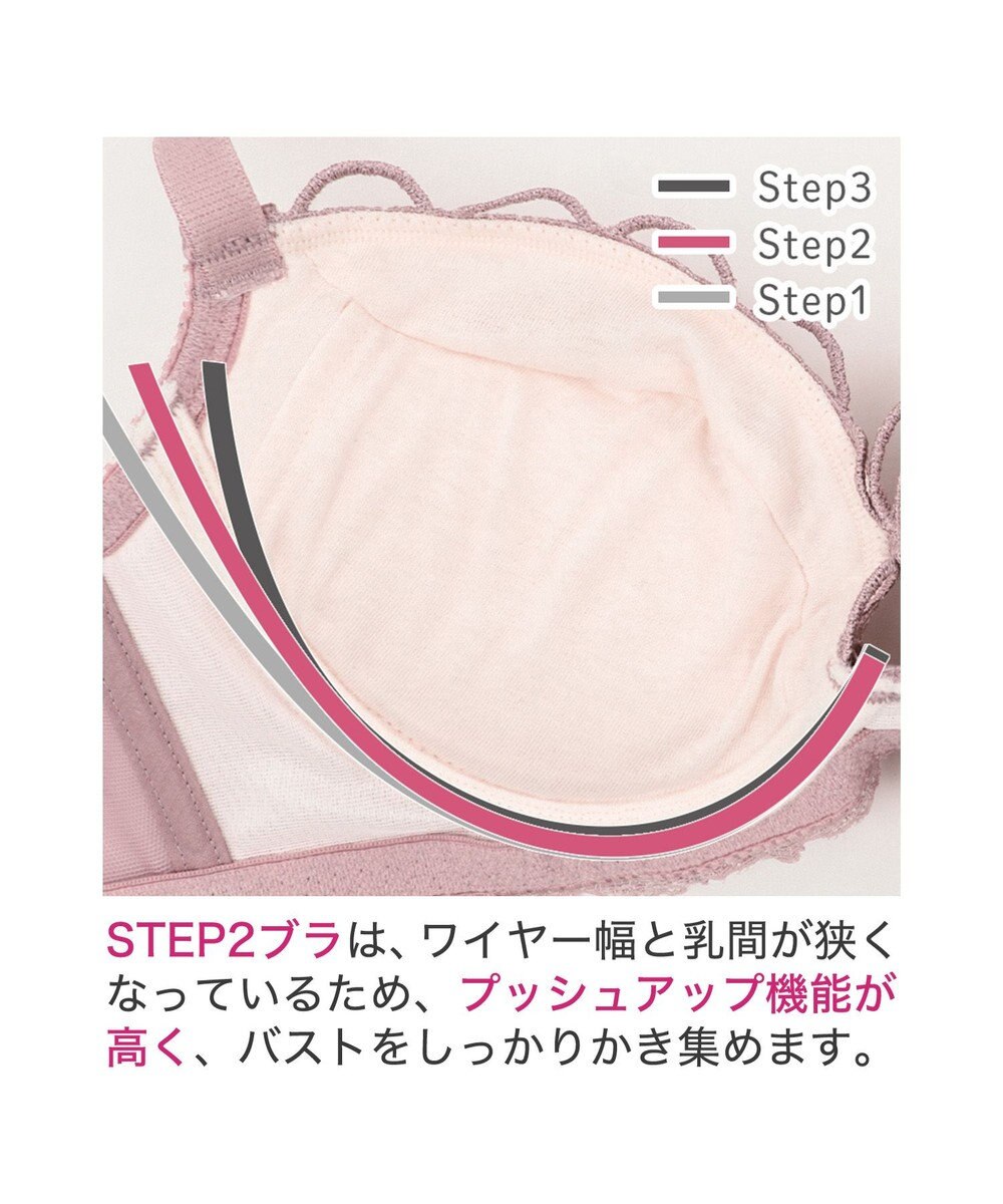 BRADELIS New York 【BRADELIS New York / 育乳補整ブラ・STEP2 寄せる】ナオミステップ2ブラ24S1 脇高設計でしっかり寄せ上げ 