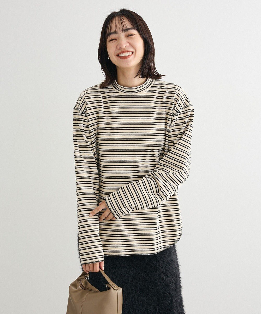 Green Parks なめらかタッチマルチボーダープルオーバー 