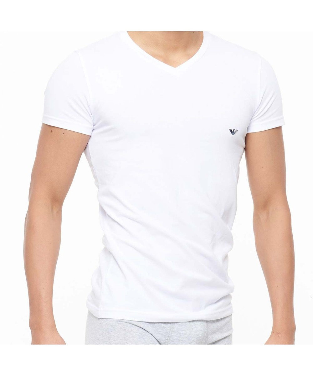 NAIGAI EMPORIO ARMANI STRETCH COTTON V NECK T-SHIRT 半袖 アンダーシャツ EUサイズ54007290 ホワイト